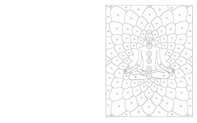 Large Print Meditation Colour By Numbers book for mindful relaxation and creative healing