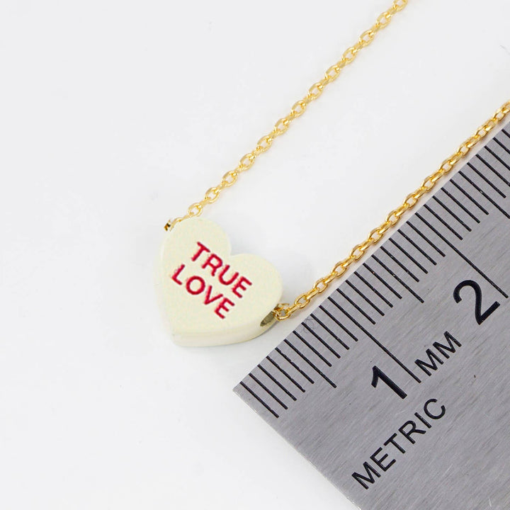 Gold Dipped Heart Candy Necklace with warm coastal charm from Anchored Soul
