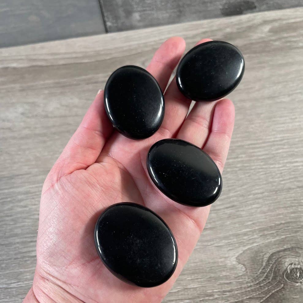 Gemstone Palm Stones 45mm for grounding meditation and coastal wellness healing