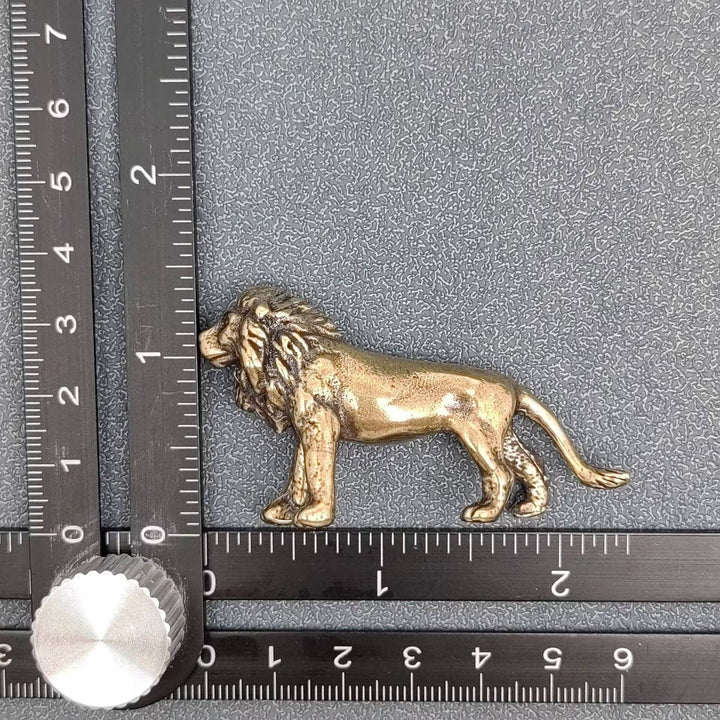 Brass Lion Desktop Ornament radiating courage and grounded boho spiritual energy