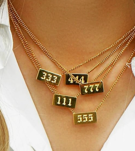 111 Angel Number Necklace | 18" Gold Plated