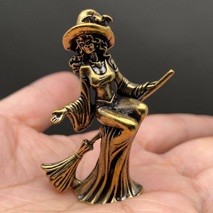 Brass Witch Decoration Ornament