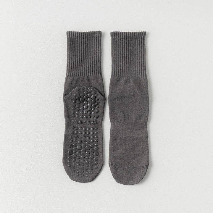 Pink Solid Color Yoga Grip Socks for mindful movement and coastal studio wellness