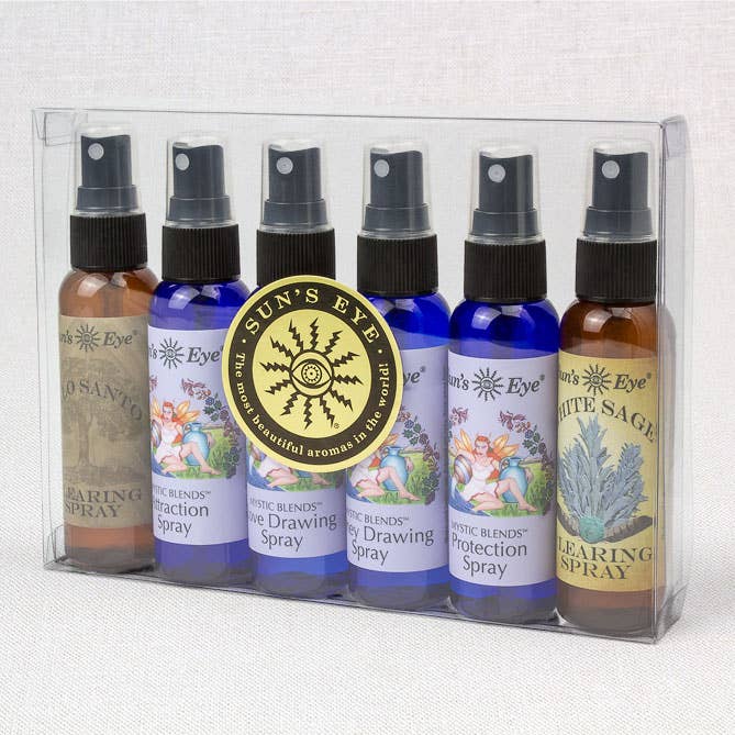 Sun's Eye Mini Spray Collection room sprays for sacred space and energy clearing