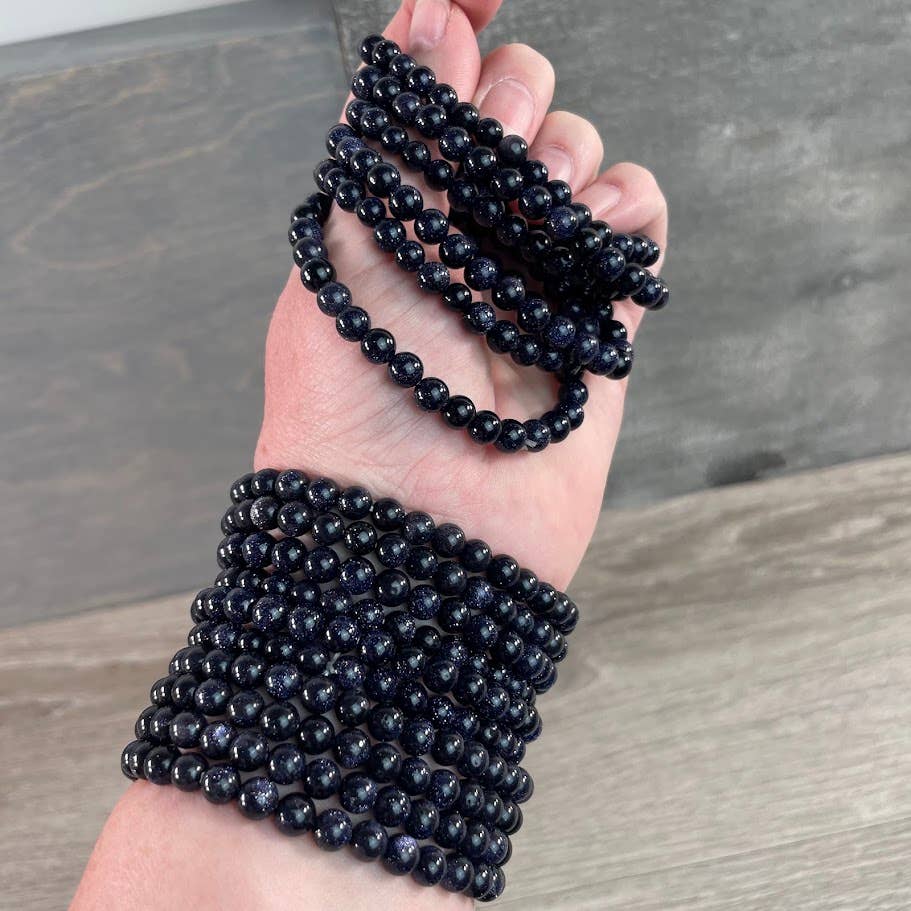 Healing crystal bracelets 6mm round natural gemstone stretch bracelet coastal boho jewelry