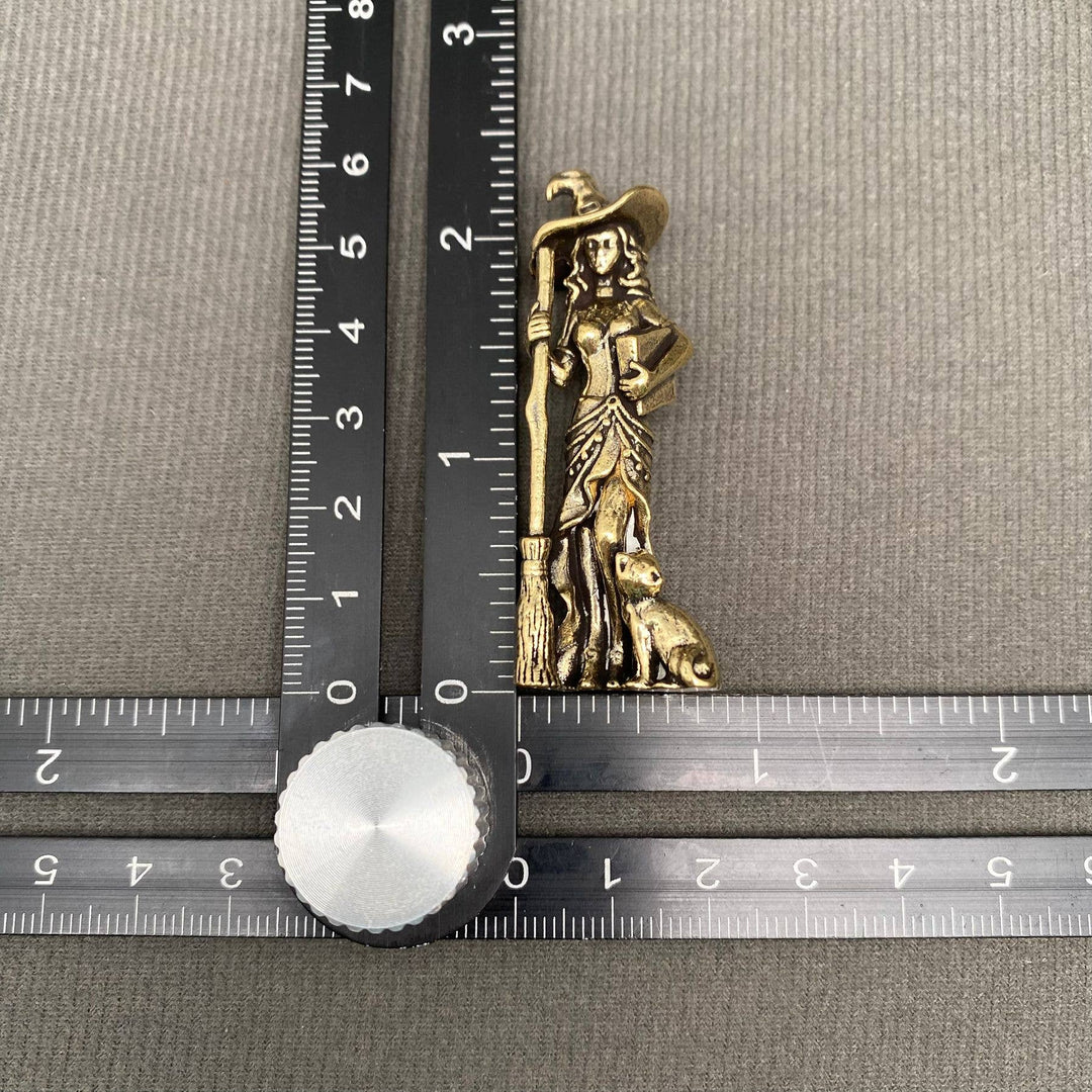 Brass Witch Decoration Desktop Ornament Healer altar piece for sacred boho spaces