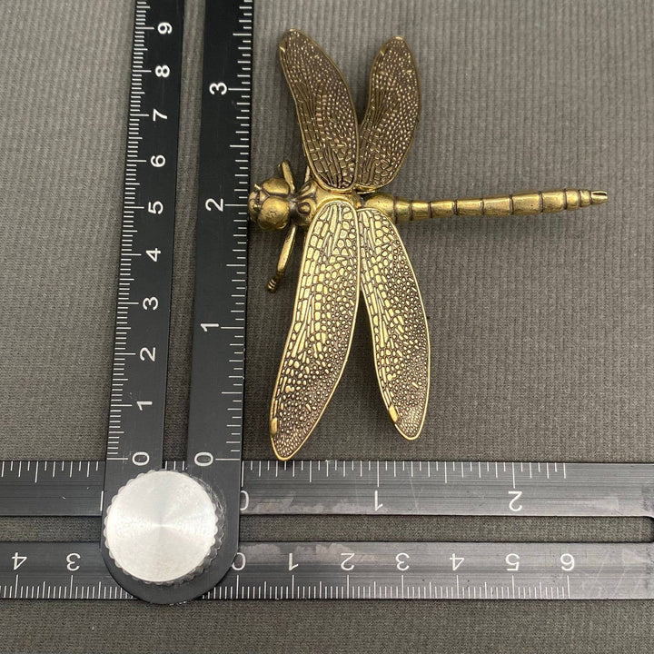 Brass Dragonfly Desktop Ornament for transformation and intentional boho coastal living