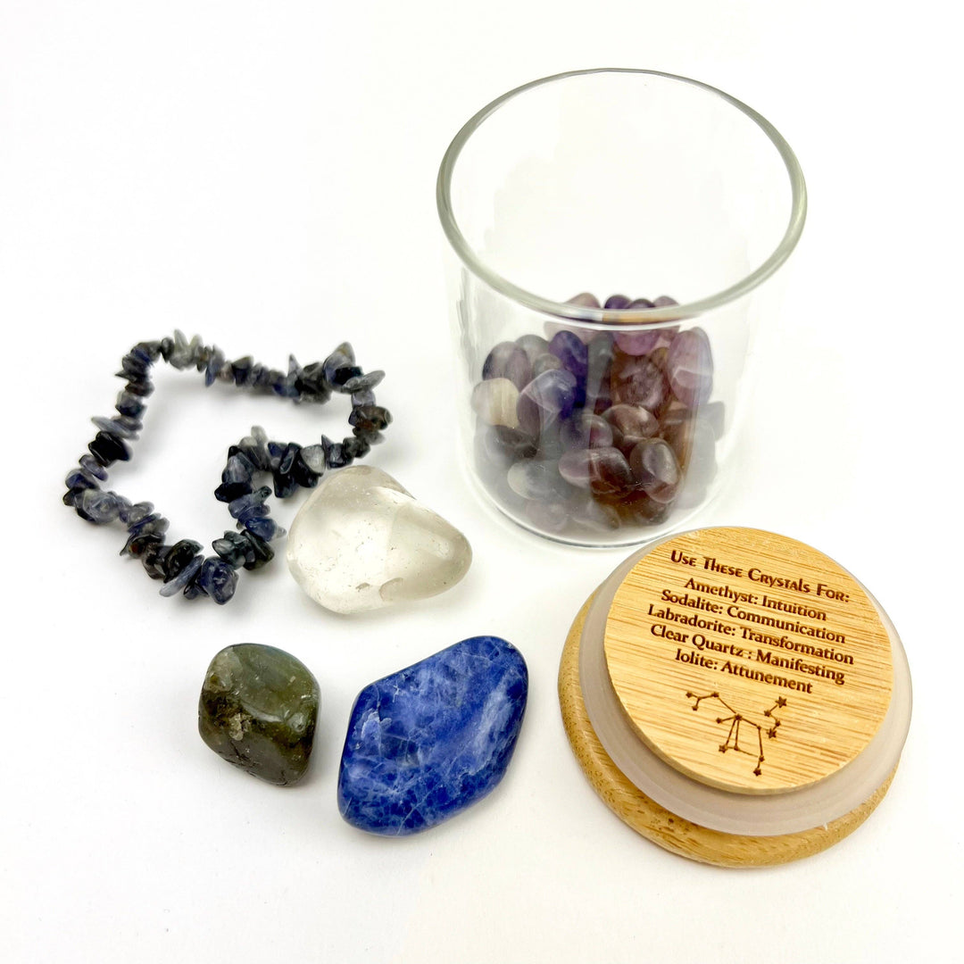 Zodiac Crystal Kits stretch bracelet with healing gemstones for your astrological sign