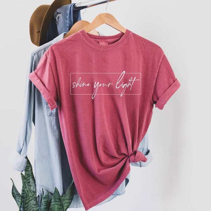 Shine Your Light Cursive Typography Women&