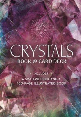 Crystals Book and Card Deck 52-card set for chakra meditation and mindful gifting