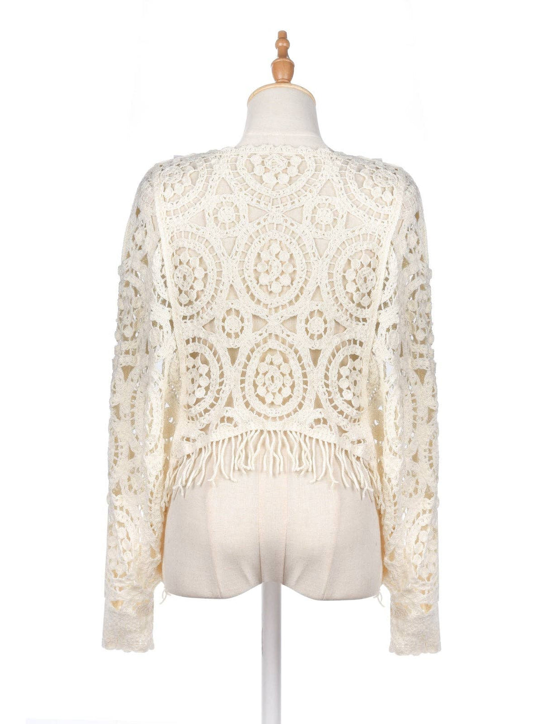 Vintage Hollow Knit Batwing Sweater in open knit boho coastal style