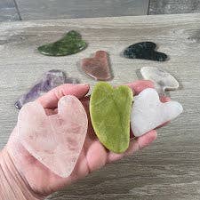 Crystal Gua Sha Facial Massager for holistic skincare rituals and coastal boho wellness