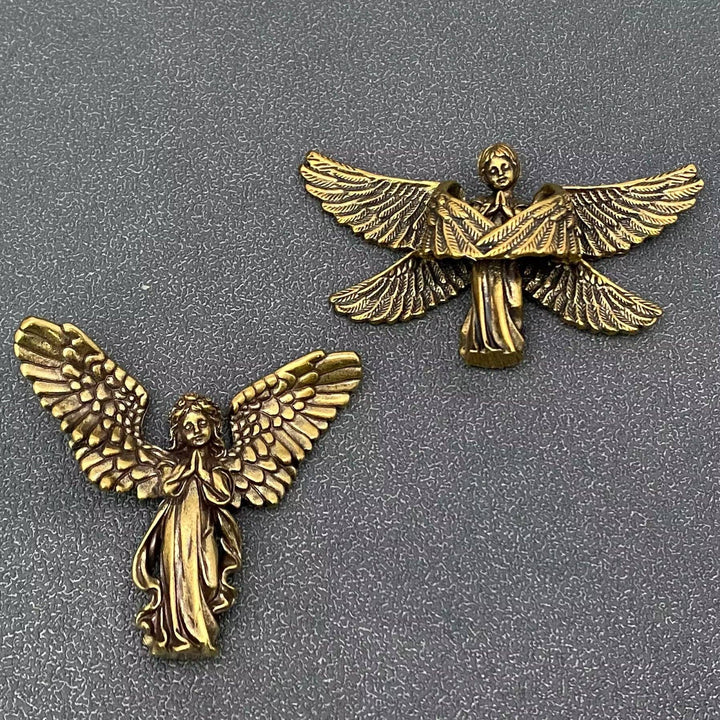 Brass Angel Statue Crafts Desktop Ornaments Decoration