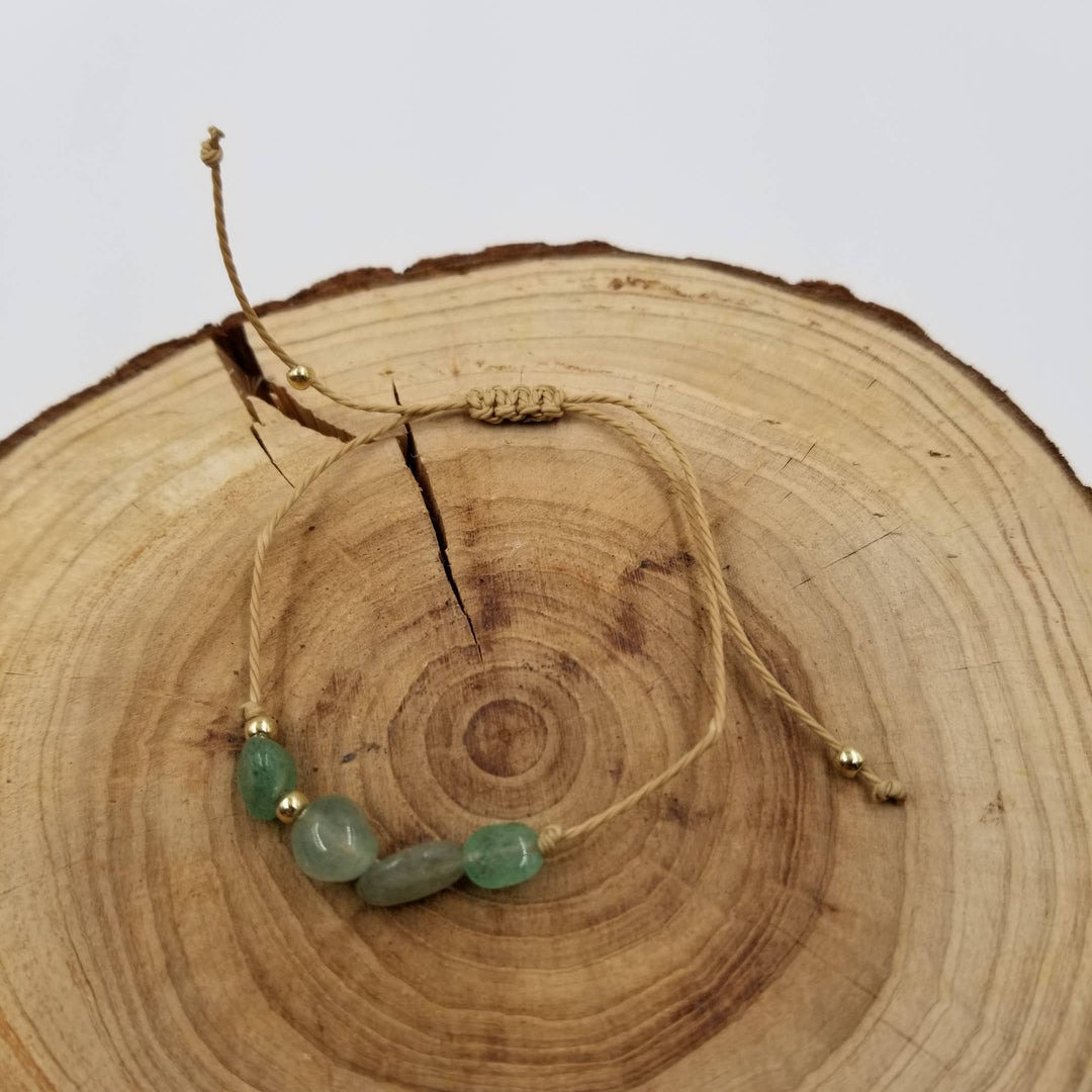 Natural Stone Handwoven Constellation Bracelet with Taurus card for the coastal soul