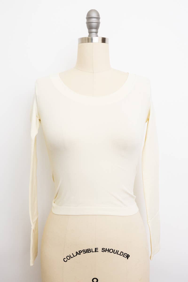 Fitted Long Sleeve Crop Top