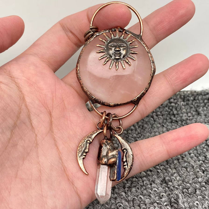 Crystal Sun God Moon Craft Charm