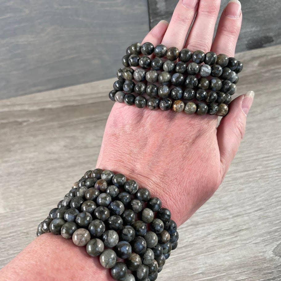 Healing Crystal Bracelets 8mm Round stacked boho gemstone jewelry coastal spiritual style