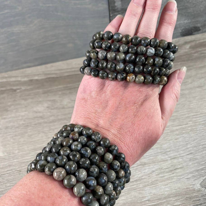 Healing Crystal Bracelets 8mm Round stacked boho gemstone jewelry coastal spiritual style