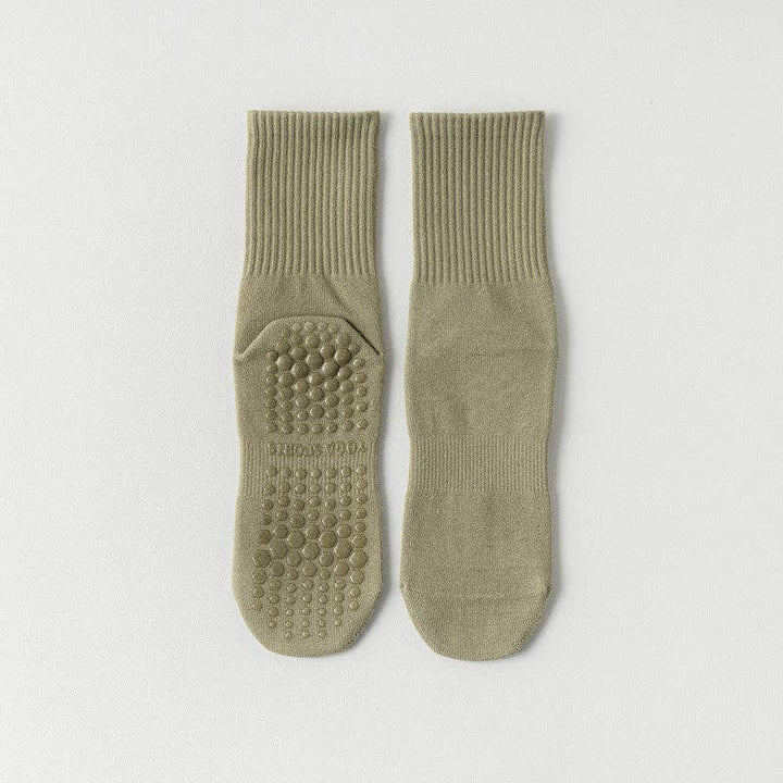Pink Solid Color Yoga Grip Socks for mindful movement and coastal studio wear