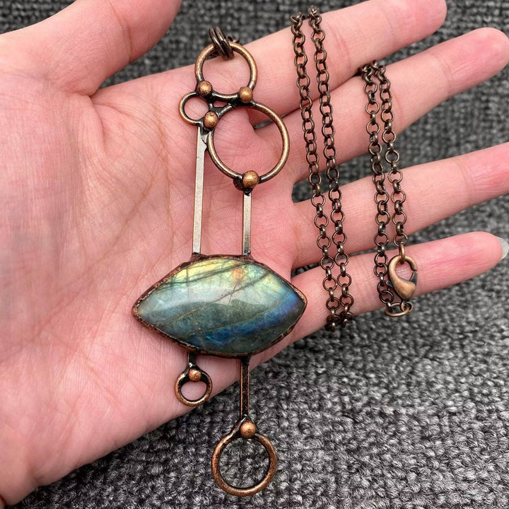 Vintage Labradorite Pendant Necklace