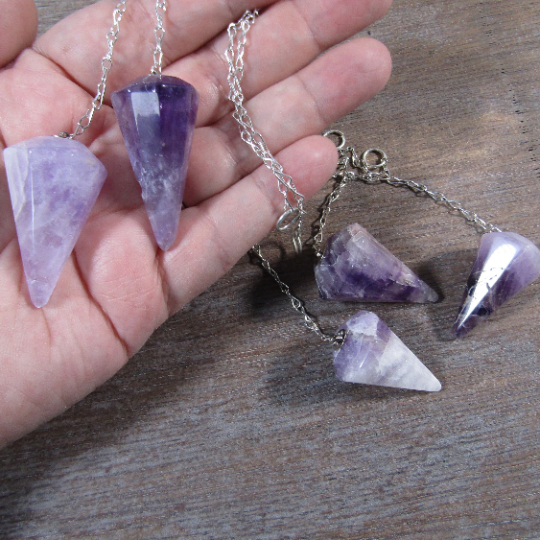 Green Aventurine Regular Gemstone Pendulum for heart chakra healing and intuitive divination